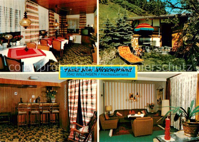 Willingen Sauerland Pension Haus zum Wiesengrund Gaesteraum Fremdenzimmer Garten