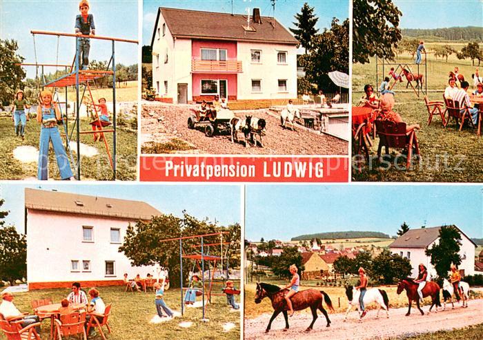 Schweighausen Nassau Ponyhof Pension Ludwig Kinderspielplatz Ausritt Ponywagen