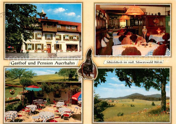 Schlechtbach Schopfheim Gasthof Pension Auerhahn Gaststaette Terrasse Landschaft
