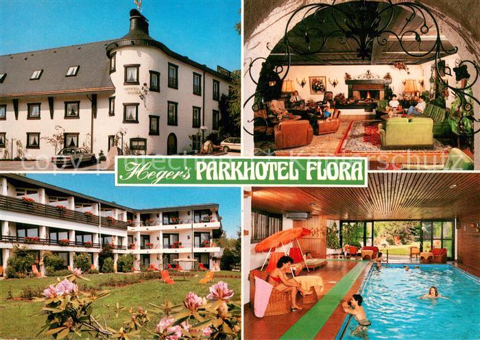 Schluchsee Heger's Parkhotel Flora im Schwarzwald Kaminzimmer Hallenbad Garten