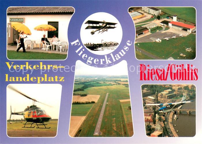 Goehlis Riesa Flieger-Klause Verkehrslandeplatz Hubschrauber Motorflugzeug Flieg