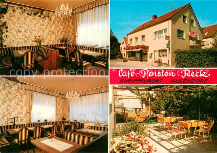 Aulendorf Cafe Pension Reck Gaststube Terrasse