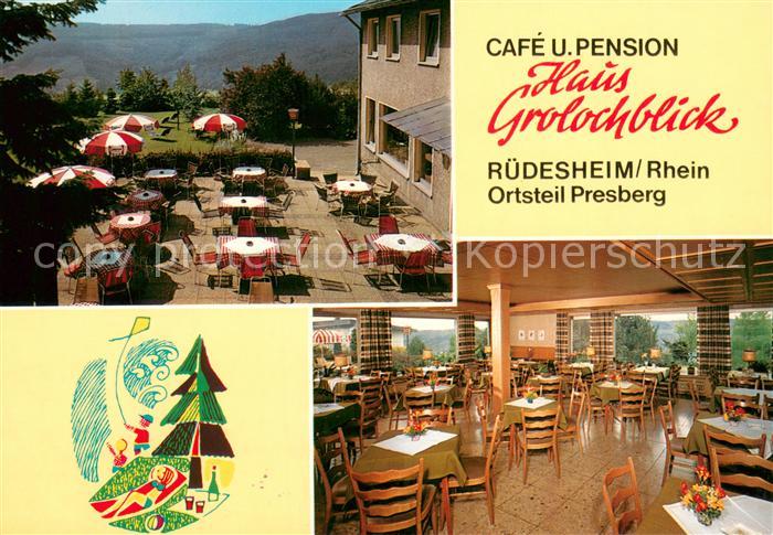 Presberg Rheingau Cafe Pension Haus Grolochblick Gastraum Terrasse