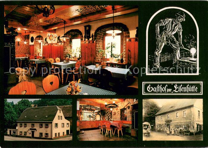 Erla Gasthof zur Eisenhuette Restaurant Gaststube Giesserei Ansicht damals und h