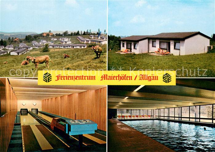 Maierhoefen Allgaeu Ferienzentrum Bungalows Ferienhaeuser Kegelbahn Hallenbad