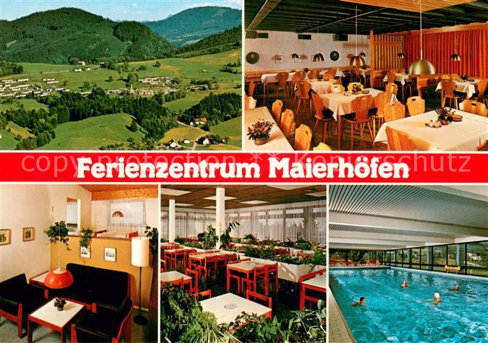 Maierhoefen Allgaeu Ferienzentrum Fliegeraufnahme Restaurant Hallenbad