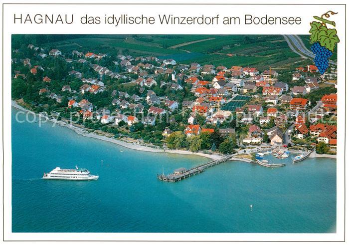 Hagnau Bodensee Winzerdorf am Bodensee Fliegeraufnahme