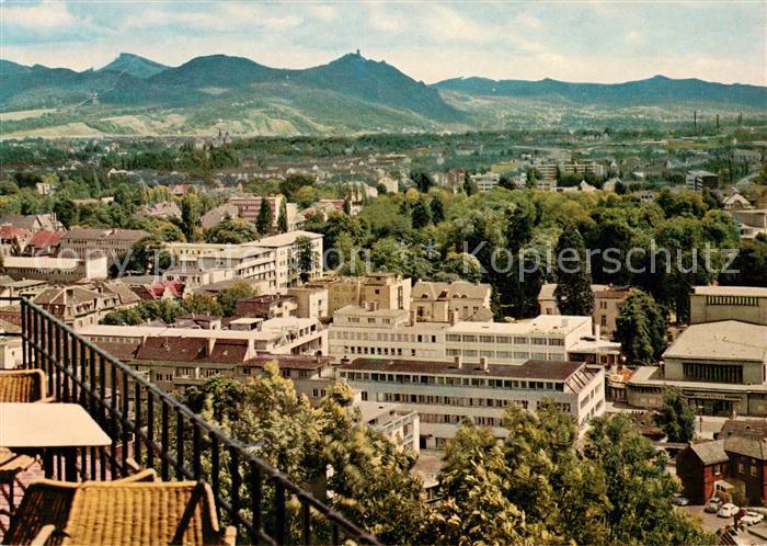 Bad Godesberg Godesburg-Hotel Stadtpanorama Blick zum Siebengebirge