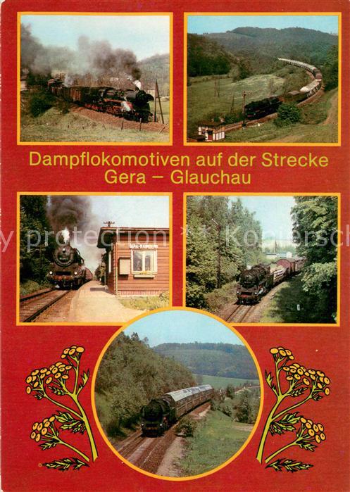 Gera Dampflokomotiven auf der Strecke Gera - Glauchau Eisenbahn Gueterzug