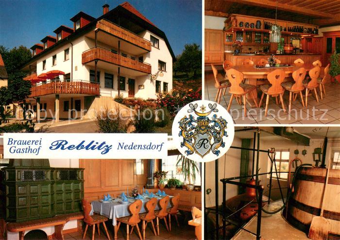 Nedensdorf Brauerei Gasthof Reblitz Gaesteraum Wappen