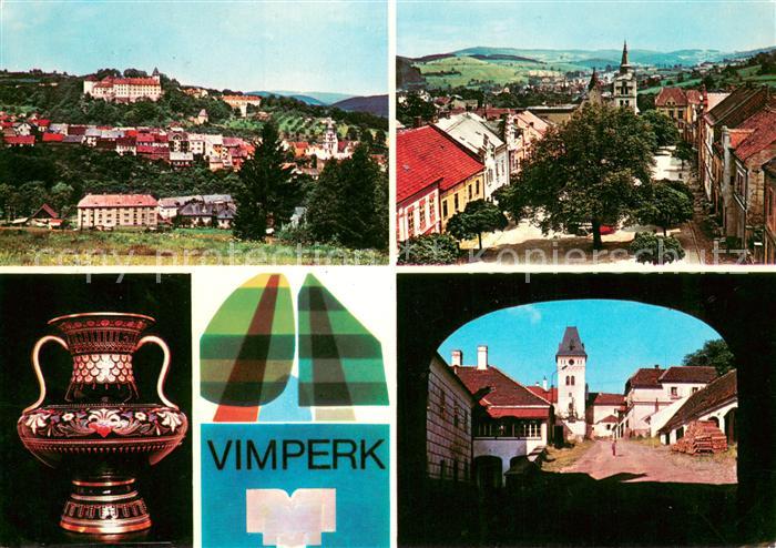 Vimperk Teilansichten Panorama Vase