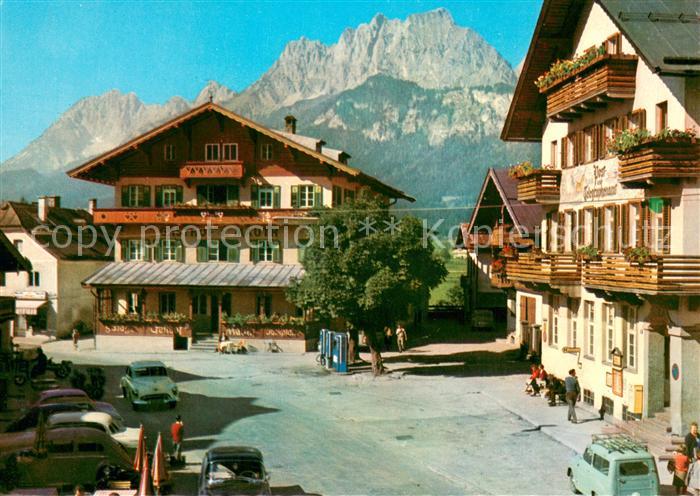 St Johann Tirol Gasthof Hotel mit Wildem Kaiser Kaisergebirge