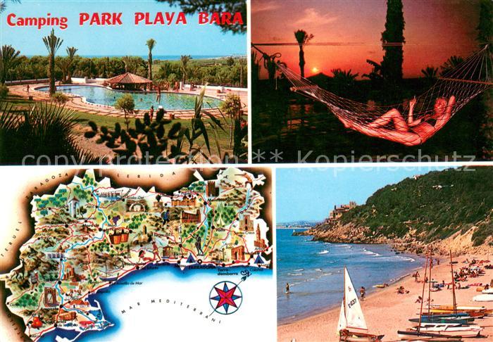 Roda de Bara Camping Park Playa Bara Piscina Kueste Landkarte