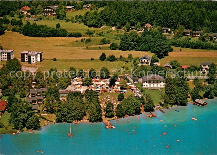 Velden Woerthersee Restaurant Camping Strandbad Fliegeraufnahme