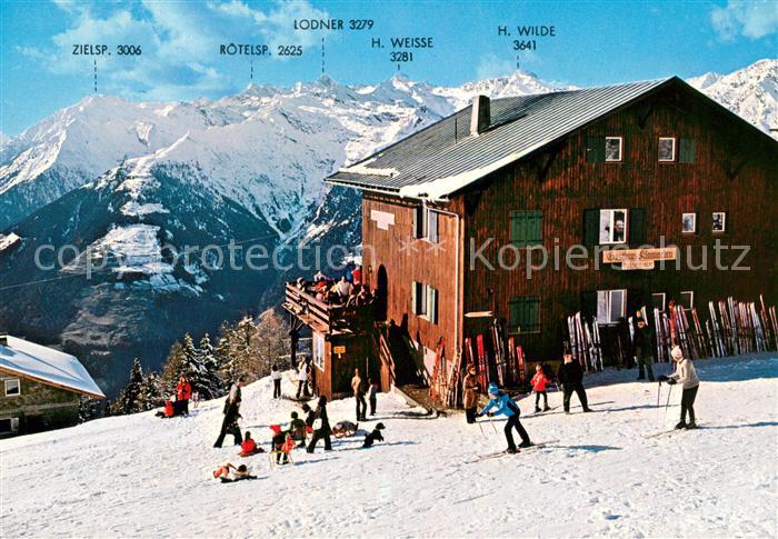 Meran Merano Haus Klammeben Berggasthaus mit Texelgruppe und oetztaler Alpen Win