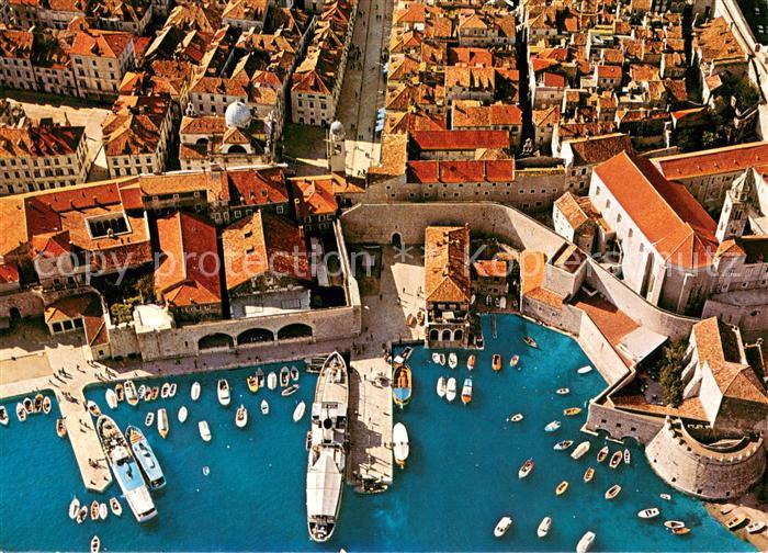 Dubrovnik Ragusa Hafen Altstadt Festung Fliegeraufnahme