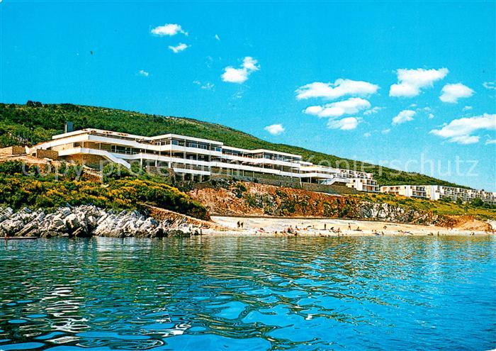 Rabac Kroatien Hoteli Girandela Strand Ansicht vom Meer aus