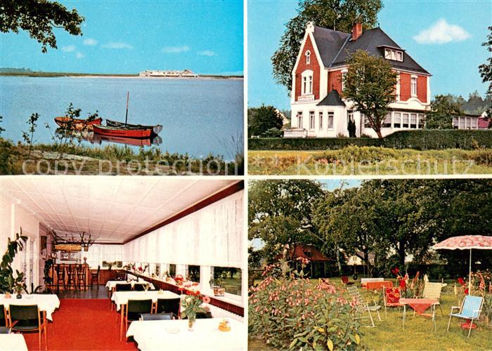 Drangstedt Hotel Garni Restaurant Garten Partie am Fluss