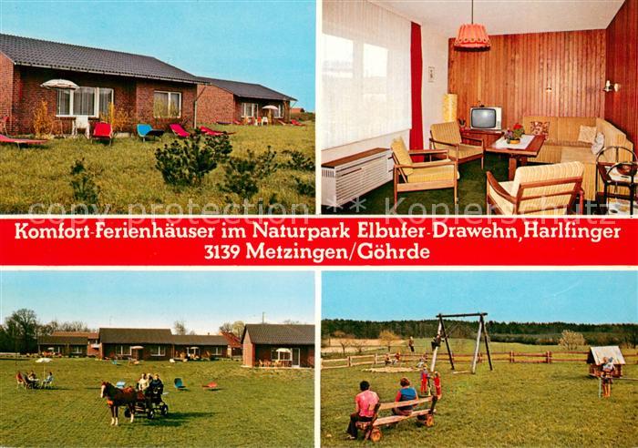 Metzingen Niedersachsen Ferienhaeuser im Naturpark Elbufer Drawehn Kinderspielpl