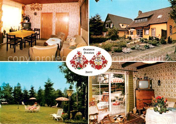 Salzhausen Lueneburger Heide Senioren Pension Aretz Fremdenzimmer Garten Wappen