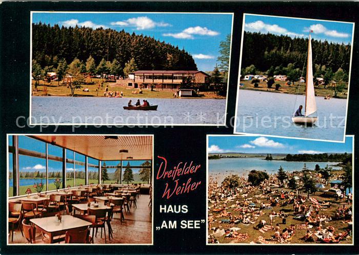 Schmidthahn Gaststaette Haus am See Campingplatz Dreifelder Weiher Segeln