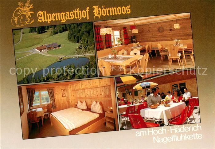 Oberstaufen Alpengasthof Hoermoos Gaststube Terrasse Fremdenzimmer See Fliegerau