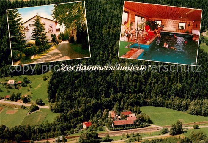 Weidenberg Cafe Restaurant Pension Zur Hammerschmiede Hallenbad Fliegeraufnahme