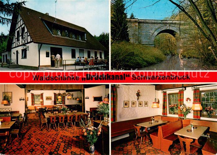 Schwarzenbruck Waldschaenke Brueckkanal Gaststaette Bruecke