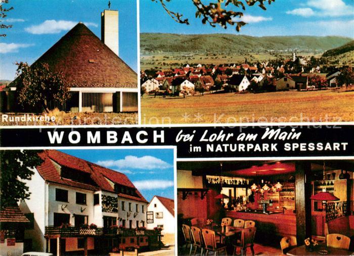 Wombach Gasthof Spessarttor Rundkirche Panorama