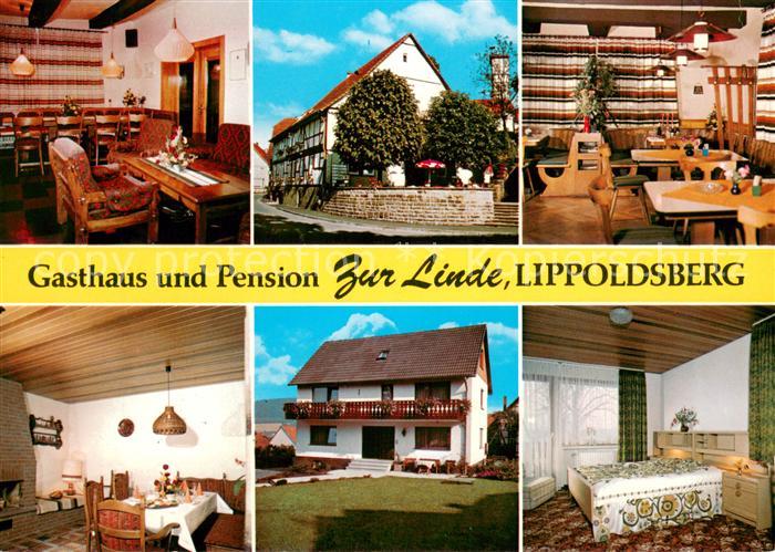 Lippoldsberg Gasthaus Pension zur Linde Gaststube Fremdenzimmer
