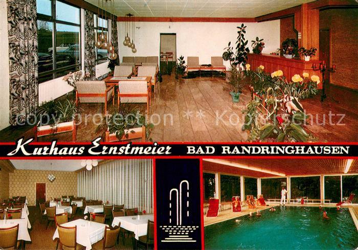 Bad Randringhausen Kurhaus Ernstmeier Aufenthaltsraum Restaurant Hallenbad Schwe