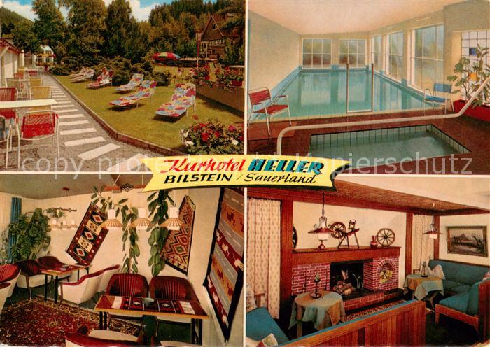 Bilstein Sauerland Kurhotel Heller Aufenthaltsraum Terrasse Kaminzimmer Hallenba