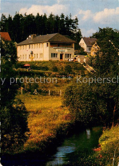Marktleuthen Penion Gaststaette Aulinger im Fichtelgebirge Partie am Bach