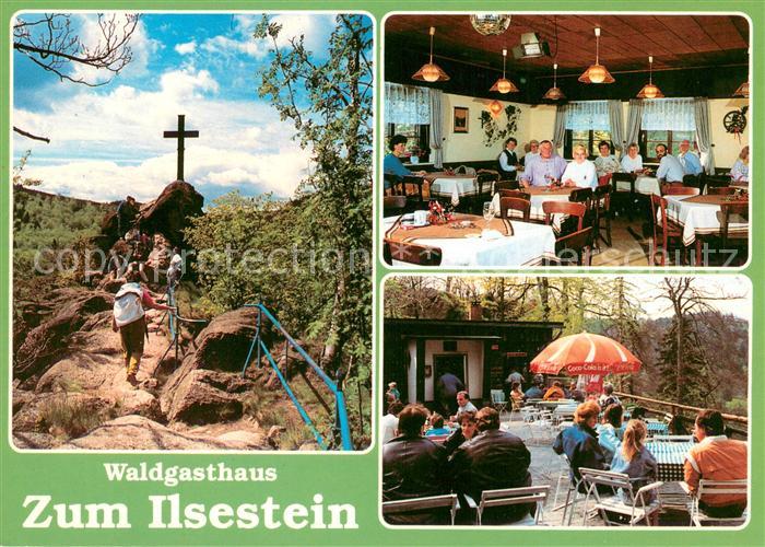 Ilsenburg Harz Waldgasthaus zum Ilsestein Restaurant Terrasse Gedenkkreuz