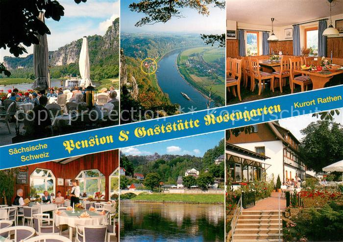 Rathen Saechsische Schweiz Pension Gaststaette Rosengarten Restaurant Terrasse P