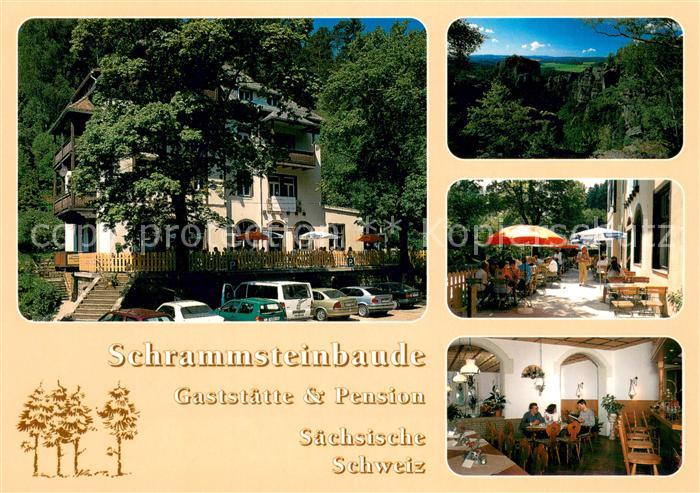 Bad Schandau Schrammsteinbaude Gaststaette Pension Landschaftspanorama
