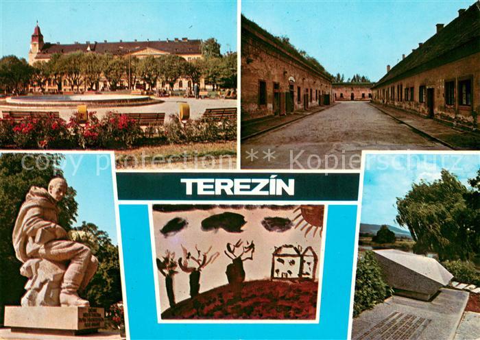 Terezin Marktplatz Befestigungsanlage Denkmal Gedenkstein