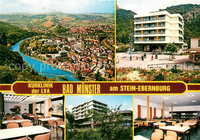 Bad Muenster Stein Ebernburg Kurklinik der LVA Speisesaal Panorama Nahetal