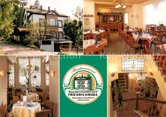 Friedrichroda Cafe Restaurant Waldschloesschen Wartburg Ansichtskarten