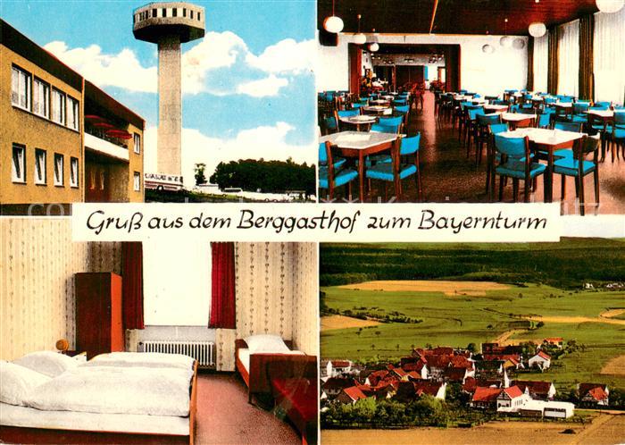 Zimmerau Rhoen-Grabfeld Berggasthof Zum Bayernturm Ausflugslokal an der Zonengre