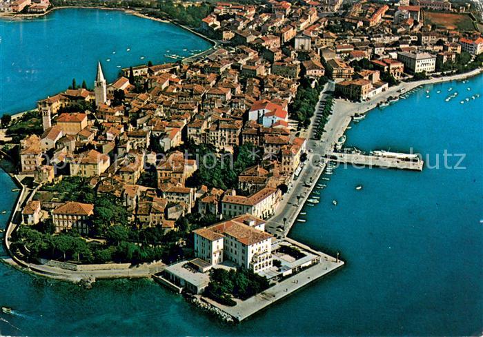 Porec Altstadt Halbinsel Fliegeraufnahme
