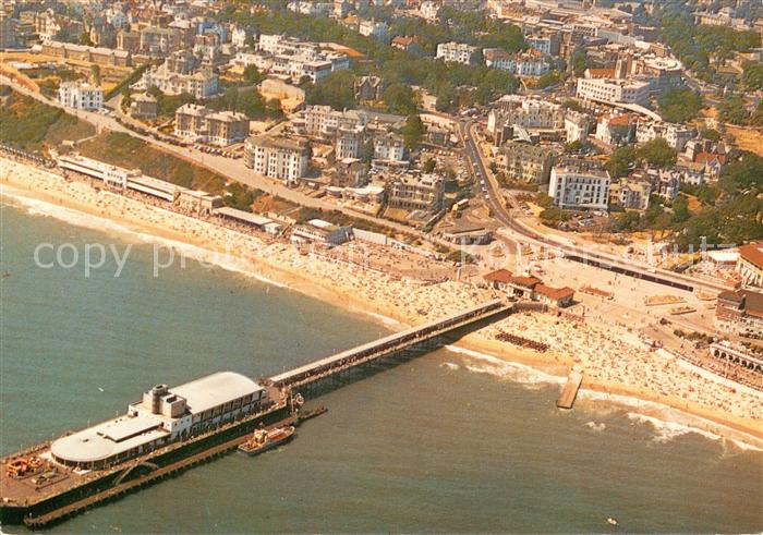 Bournemouth Pier Beach aerial view