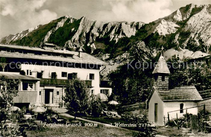 Graseck Forsthaus Graseck mit Wetterstein