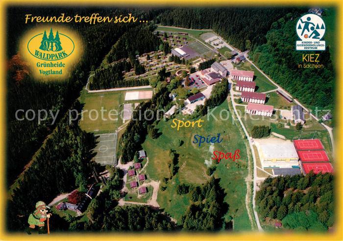 Gruenheide Vogtland Waldpark Gruenheide Fliegeraufnahme