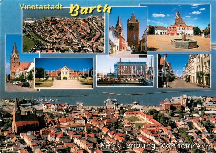 Barth Fliegeraufnahmen Kirche Brunnen Rathaus Teilansichten