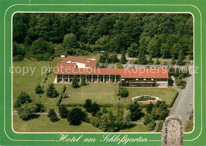 Gladenbach Hessen Hotel am Schlossgarten Fliegeraufnahme