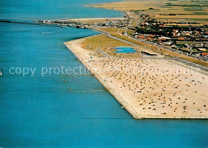 Norddeich Ostfriesland Badestrand Fliegeraufnahme