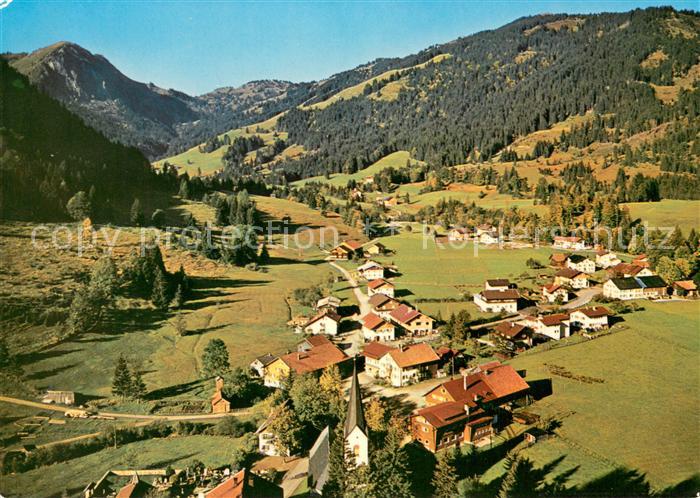 Unterjoch mit Spiesser und Wertacher Hoernle Fliegeraufnahme