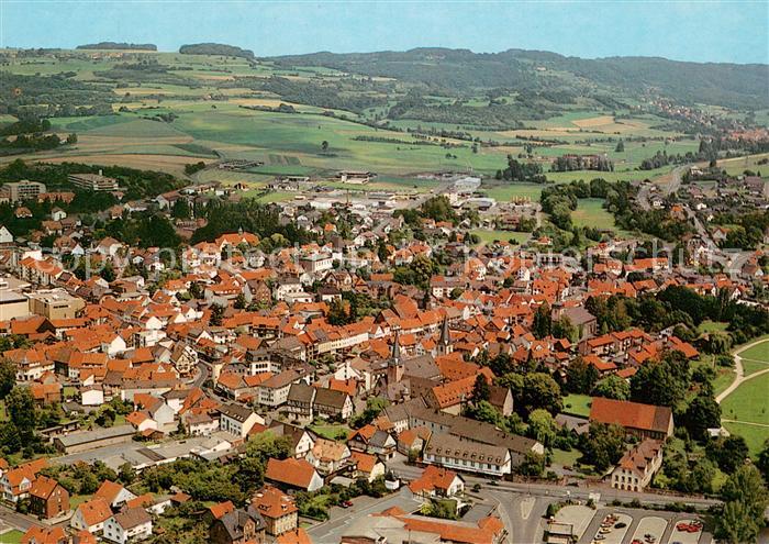 Schluechtern Fliegeraufnahme mit Vogelsberg