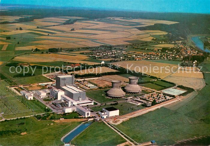 Wuergassen Fliegeraufnahme mit Kernkraftwerk